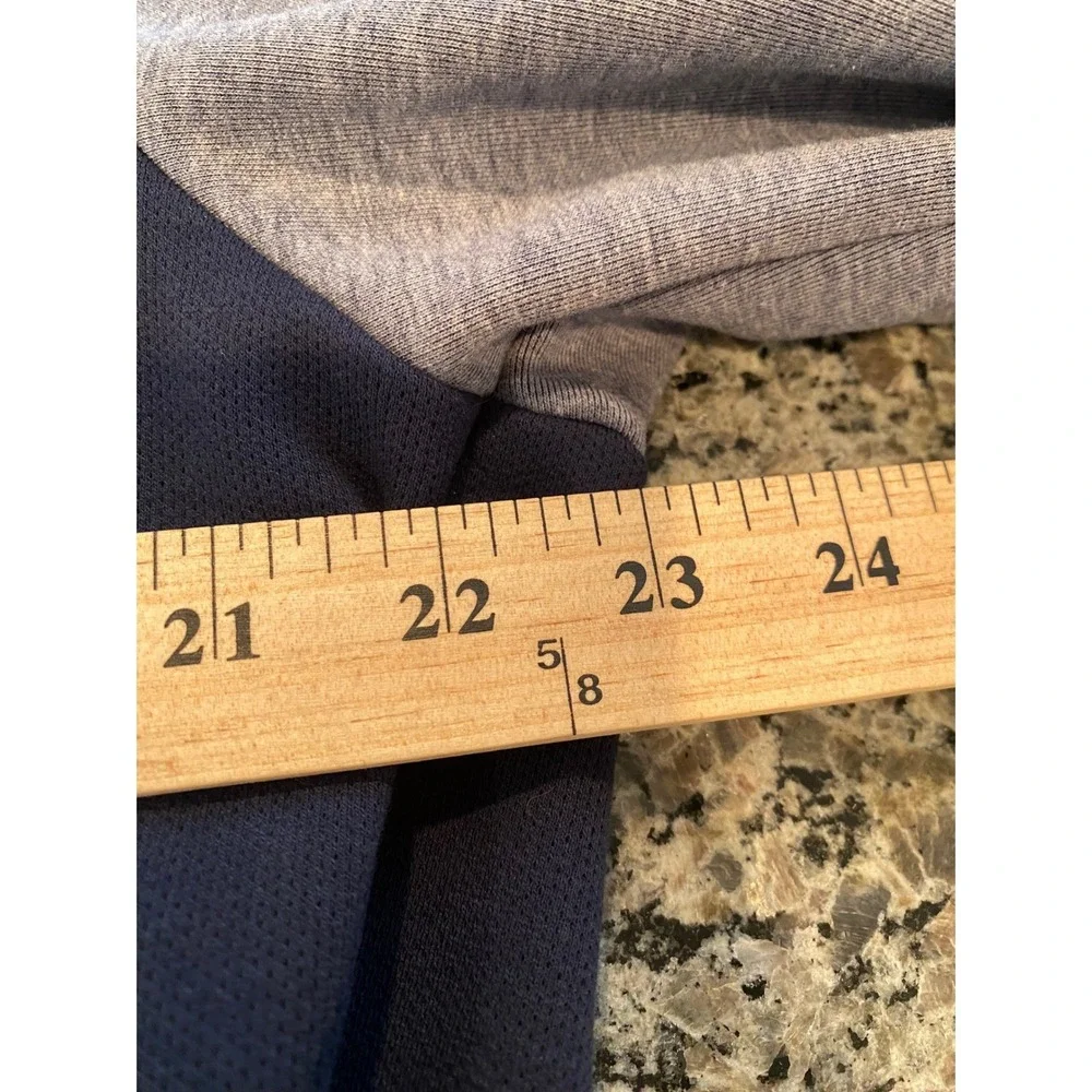 Nike Mens Hoodie Therma-FIT Colorblock Navy Grey Fleece Lined‎ DD2112-451 Large